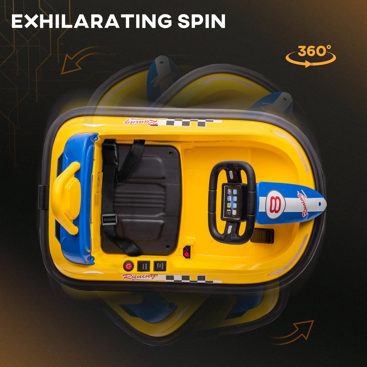 Toddler 6V Electric Ride-On Bumper Car With LED Lights - Omega Lifestyles