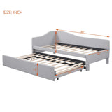 Twin Upholstered L-Shaped Daybed With Pop-Up Trundle - Omega Lifestyles