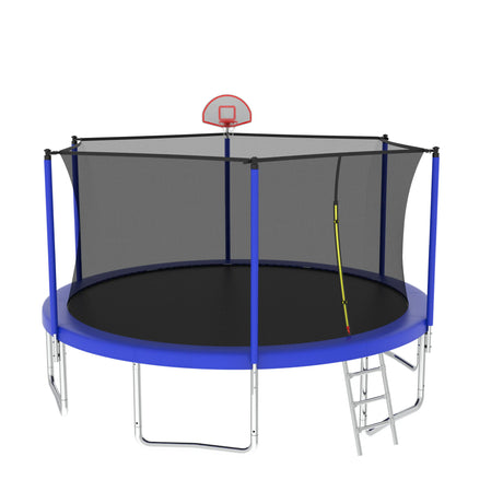 14FT Outdoor Kids Trampoline With Safety Enclosure Net - Omega Lifestyles