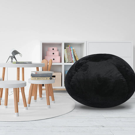 Minky Velvet Plush Foam Filled Bean Bag Chair - Omega Lifestyles