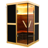 Double Person V-Shaped Far Infrared Sauna Room - Omega Lifestyles
