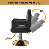 Professional Hydraulic Reclining PU Leather Barber Chair - Omega Lifestyles