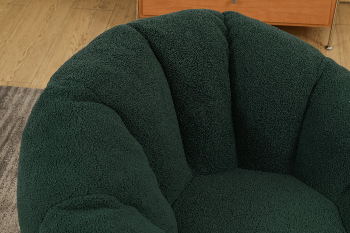 Plush Teddy Fabric Foam Filled Bean Bag Chair - Omega Lifestyles