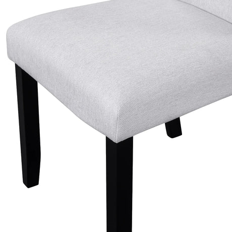 5-Piece Round Solid Wood Dining Table Set With Upholstered Chairs - Omega Lifestyles