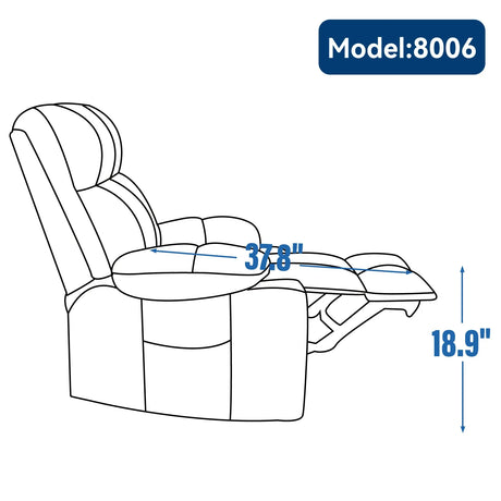 Blue Medium-Firm Power Lift Recliner Chair With Massage - Omega Lifestyles