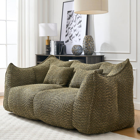 Dual Chenille Bean Bag Chair With High Resilience Foam Core - Omega Lifestyles