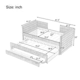 Twin Upholstered Daybed With Trundle And Storage Drawers - Omega Lifestyles