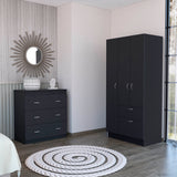 2-Piece Full Bedroom Armoire And Dresser Set