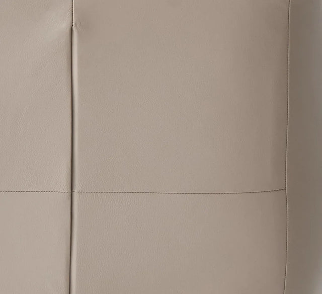 Khaki Top Grain Leather Accent Chair And Ottoman - Omega Lifestyles