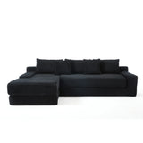 Modern L-Shaped Memory Foam Sectional Couch With Steel Frame - Omega Lifestyles