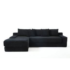 Modern L-Shaped Memory Foam Sectional Couch With Steel Frame - Omega Lifestyles