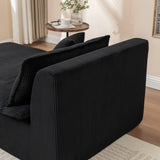 Corduroy Foam Right Armrest Chaise Lounge Chair - Omega Lifestyles