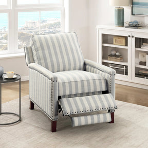 Classic Traditional Push-Back Recliner Chair With Nailhead Trim - Omega Lifestyles