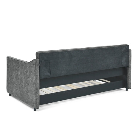 Twin Upholstered Tufted Daybed With Trundle - Omega Lifestyles
