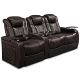 Top-Grain Nappa Leather Power Recliner With RGB Lighting - Omega Lifestyles