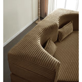 Full Size Folding Plush Corduroy Sleeper Sofa Bed With Pillows - Omega Lifestyles