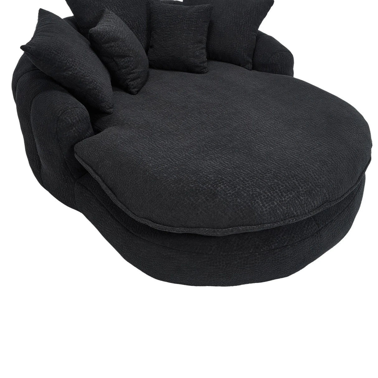 Oversized Chenille Memory Foam Bean Bag Sofa With Pillows - Omega Lifestyles