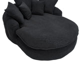 Oversized Chenille Memory Foam Bean Bag Sofa With Pillows - Omega Lifestyles