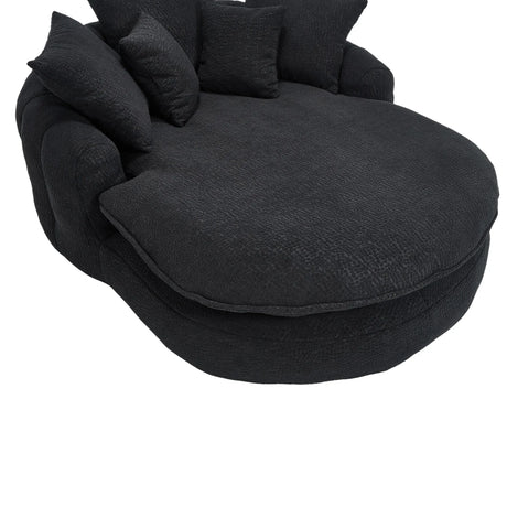 Oversized Chenille Memory Foam Bean Bag Sofa With Pillows - Omega Lifestyles