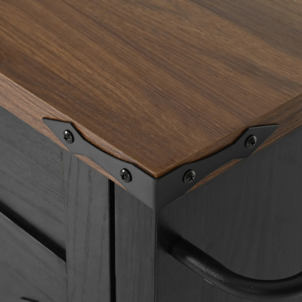 Farmhouse Style Rolling Kitchen Island With Power Outlet - Omega Lifestyles