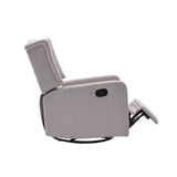 Multi-Functional Linen Recliner Chair With Rocking Swivel - Omega Lifestyles