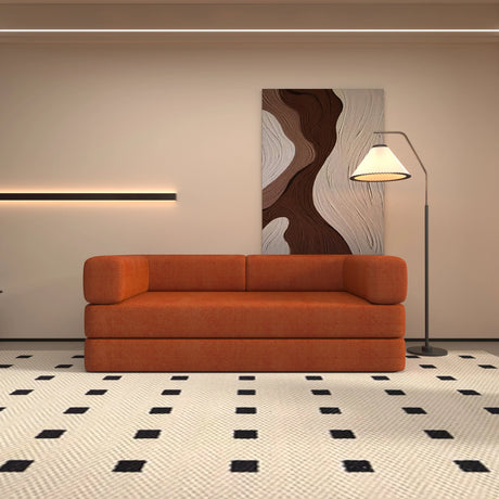 Convertible Corduroy Memory Foam Sofa Bed Couch - Omega Lifestyles