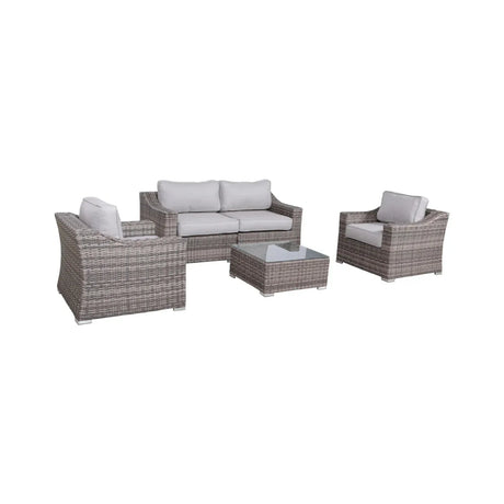 5-Piece 4-Seater All-Weather Wicker Outdoor Conversation Set - Omega Lifestyles