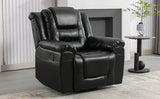 Manual Rocking 360-Degree Swivel Recliner Chair With PU Upholstery - Omega Lifestyles