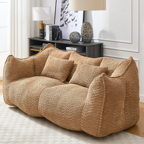 Dual Chenille Bean Bag Chair With High Resilience Foam - Omega Lifestyles