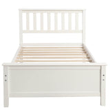 Twin Solid Wood Platform Bed With Headboard Footboard - Omega Lifestyles