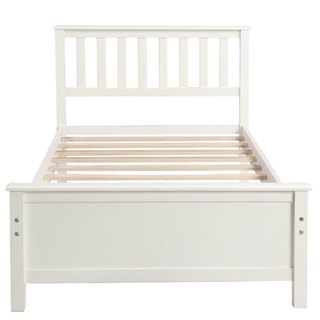 Twin Solid Wood Platform Bed With Headboard Footboard - Omega Lifestyles