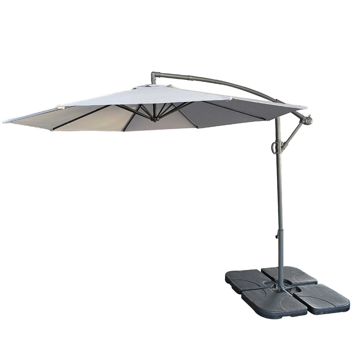 10-Foot Aluminum Crank Tilt Offset Cantilever Patio Umbrella
