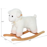 Plush White Lamb Kids Rocking Animal Chair - Omega Lifestyles