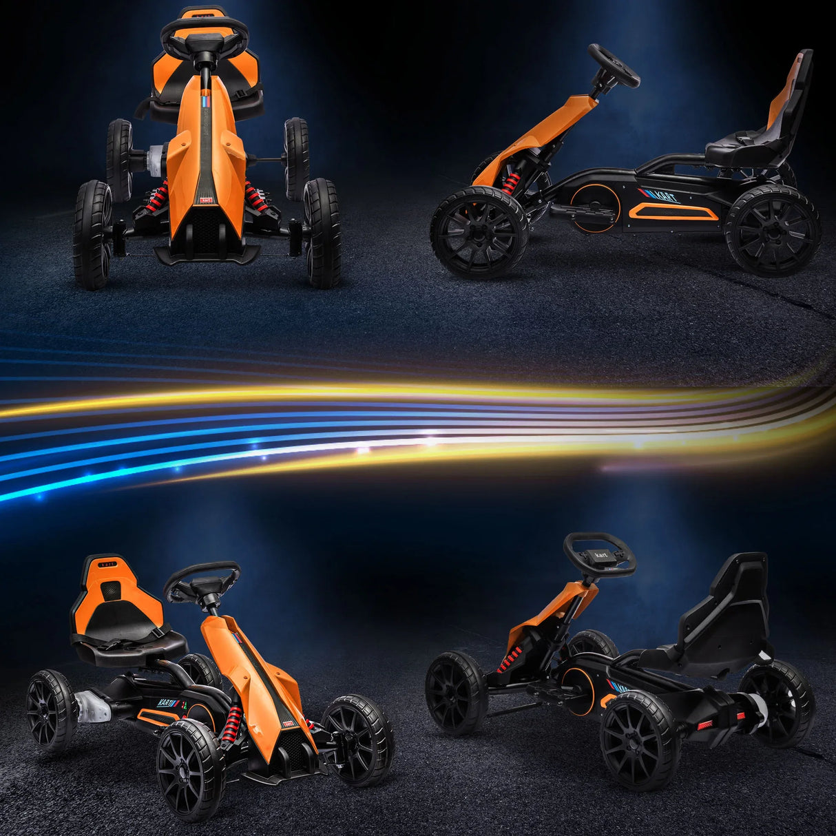 Electric Kids Go Kart With Adjustable Speed And Backrest - Omega Lifestyles