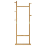 Solid Walnut Wood Coat Rack Stand With Natural Finish - Omega Lifestyles