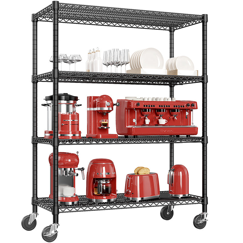 Heavy Duty Adjustable Carbon Steel 4-Tier Storage Shelf