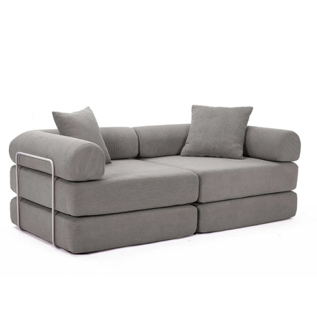 Modular Corduroy Folding Convertible Sofa Bed - Omega Lifestyles