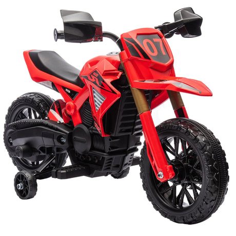 6V Kids Electric Motorcycle With Training Wheels And Horn - Omega Lifestyles