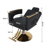 Professional Hydraulic Reclining PU Leather Barber Chair - Omega Lifestyles