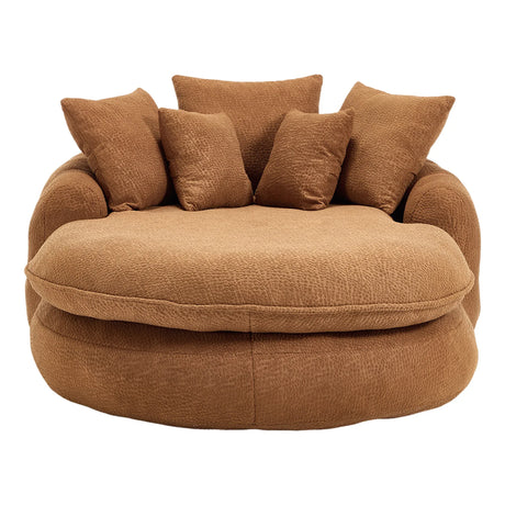 Oversized Chenille Memory Foam Bean Bag Sofa With Pillows - Omega Lifestyles