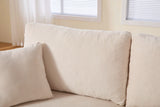Modern Beige Sleeper Sofa Bed With Memory Foam Mattress - Omega Lifestyles