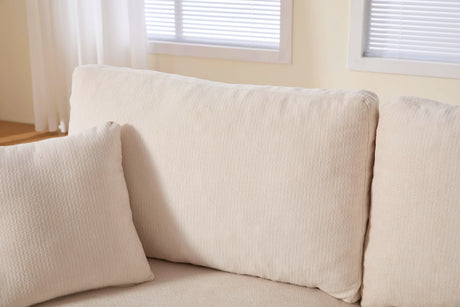 Modern Beige Sleeper Sofa Bed With Memory Foam Mattress - Omega Lifestyles