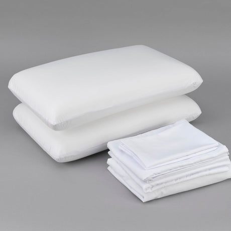 Cooling Twin Bedding Bundle Memory Foam Pillow Sheet Set Mattress Protector - Sleep Galleria