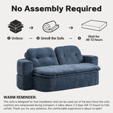 Modern Convertible Foam-Filled Sleeper Sofa Bed With Pillows - Omega Lifestyles