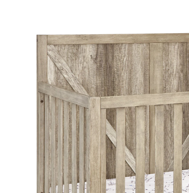 4-in-1 Convertible Solid Wood Barnside Crib Chestnut - Omega Lifestyles