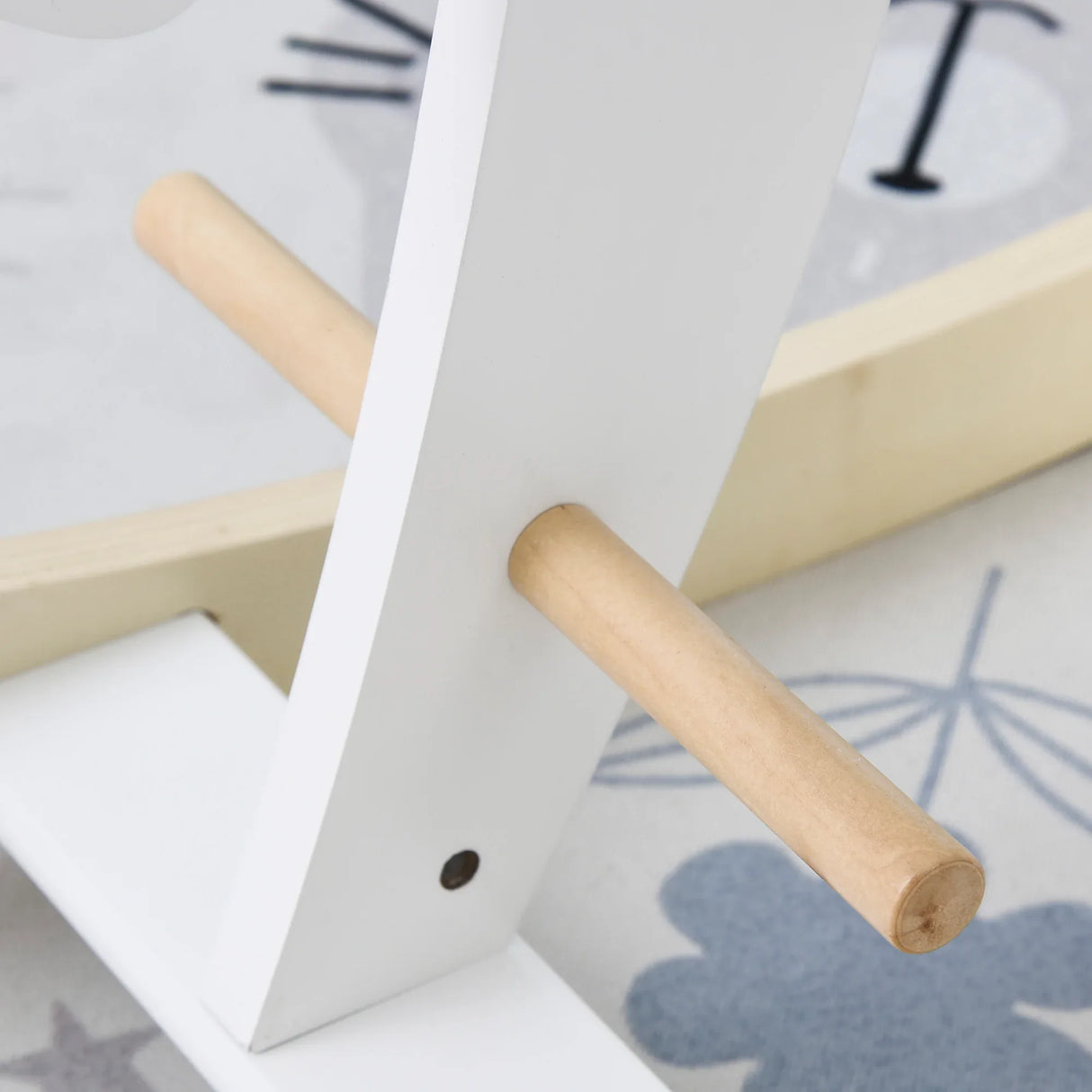 Wooden Toddler Rocking Horse With Safety Rail - Omega Lifestyles