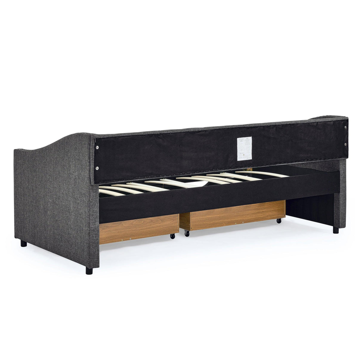 Twin Upholstered Tufted Daybed With Storage Drawers - Omega Lifestyles