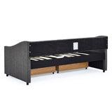 Twin Upholstered Tufted Daybed With Storage Drawers - Omega Lifestyles