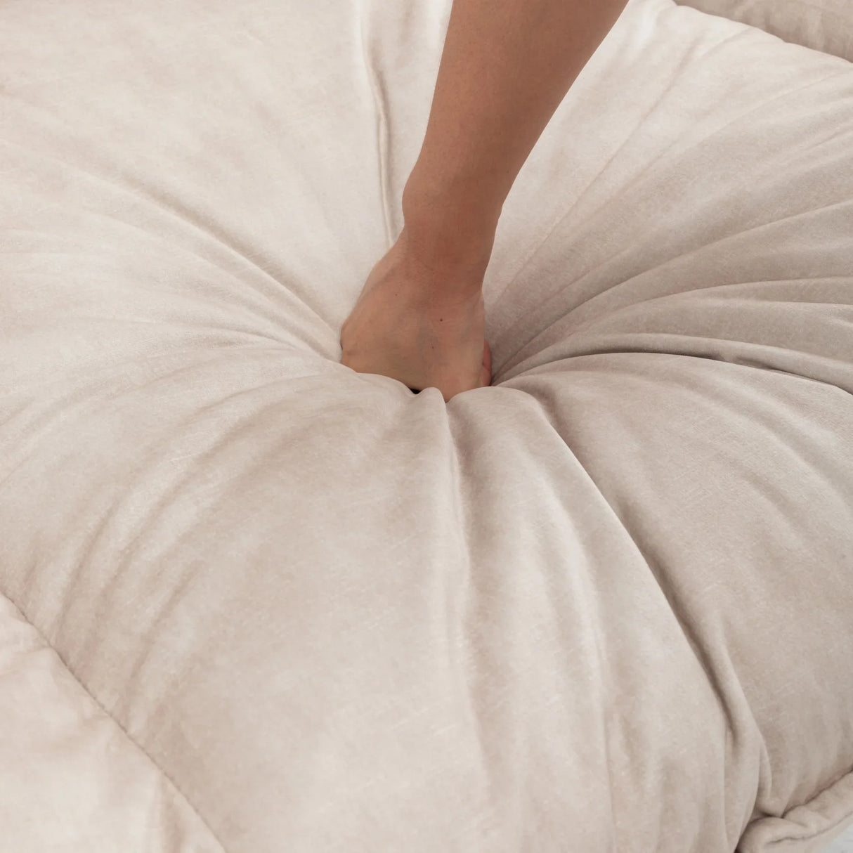 Modern Ivory Velvet Swivel Gliding Recliner Chair With Phone Holder - Omega Lifestyles