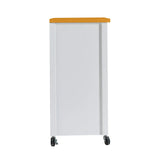 White Rolling Kitchen Island Cart With Drawers And Wheels - Omega Lifestyles